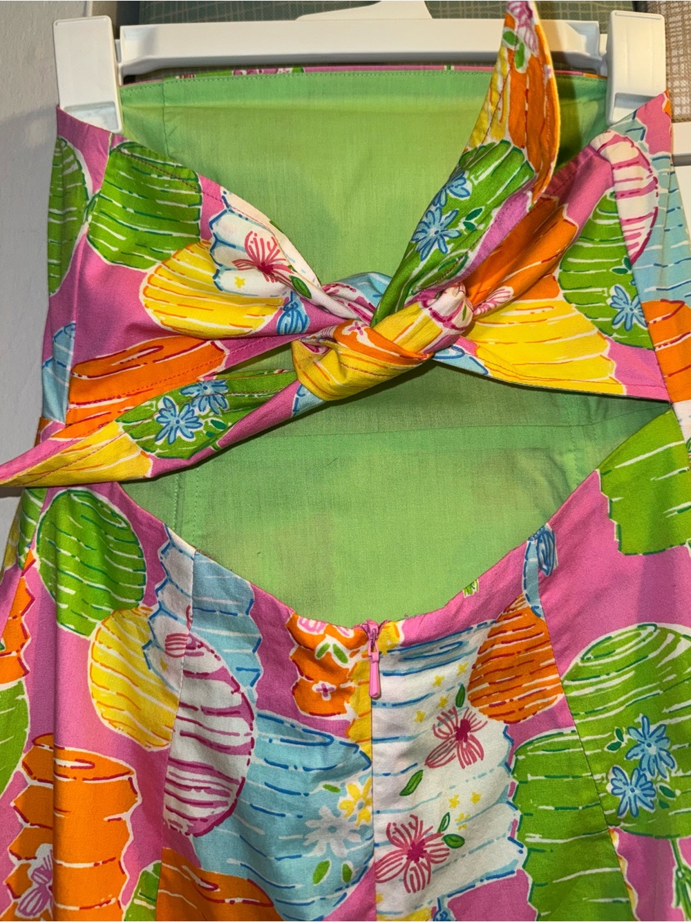 Vintage Lilly Pulitzer strapless dress size 4 Chinese Lantern Pattern - Picture 6 of 14